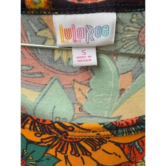 LuLaRoe Tunic‎ Top Floral Paisley Print Casual Comfy Colorful Womens Size S - Picture 3 of 5